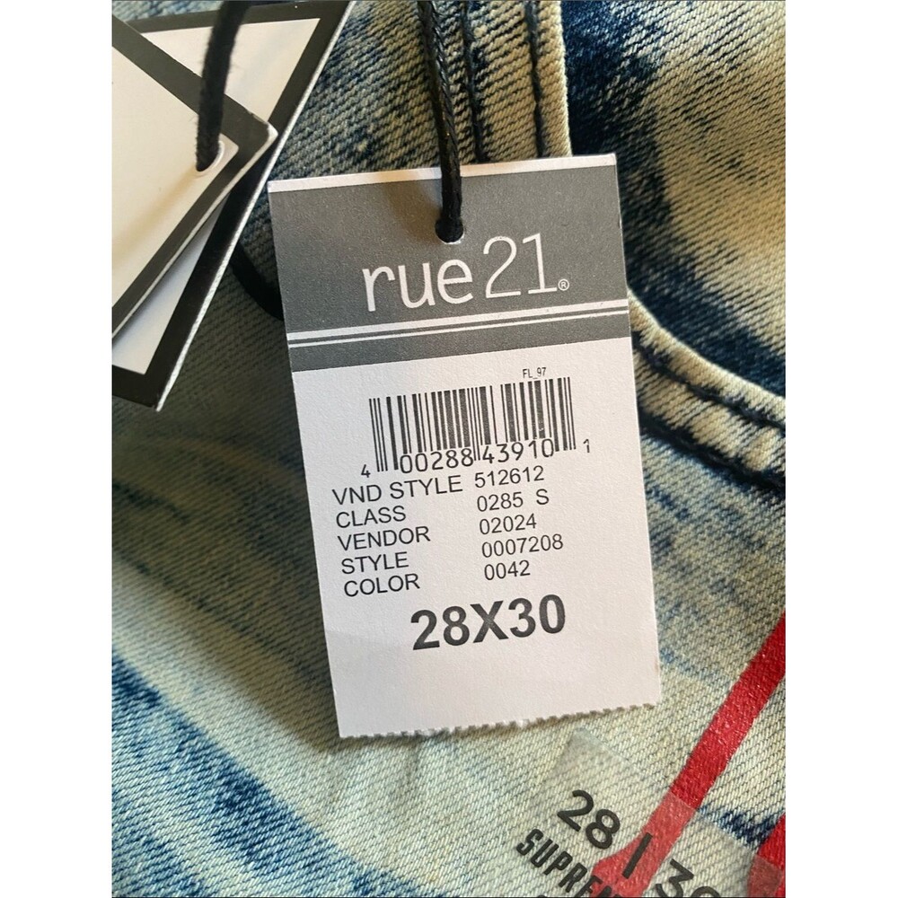 Rue21 Paint-Splatter COOL GRAFFITI Graphic Acid Wash SKINNY Jeans NWT Size 28x30 - Picture 12 of 13